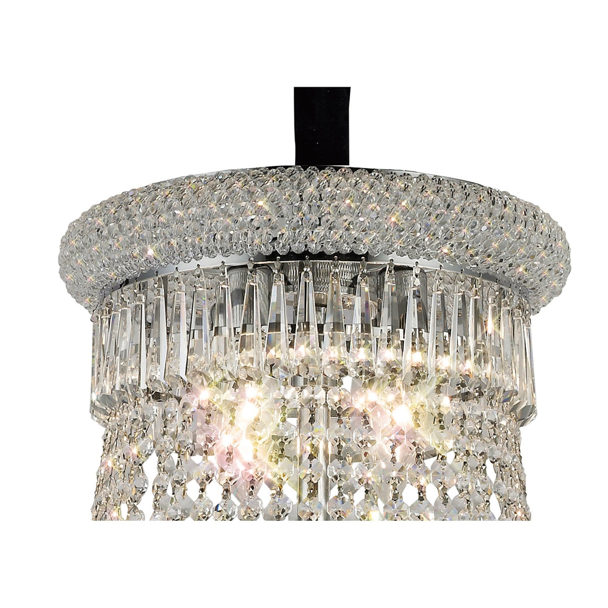 Exquisite 20-Light Crystal Chandelier in Polished Chrome