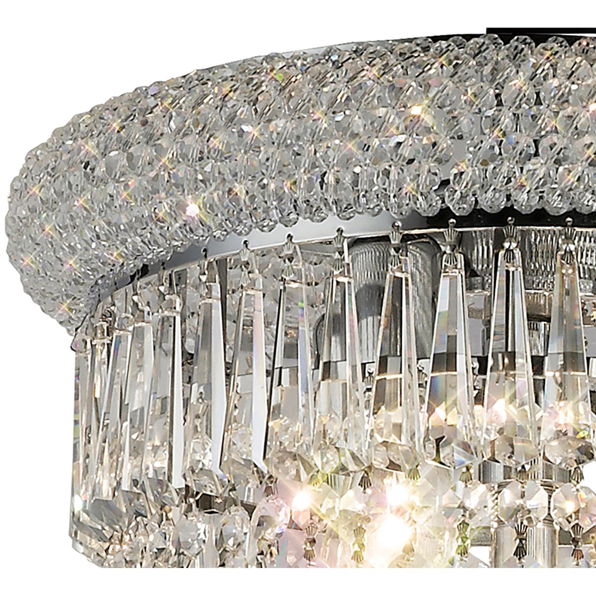Exquisite 20-Light Crystal Chandelier in Polished Chrome
