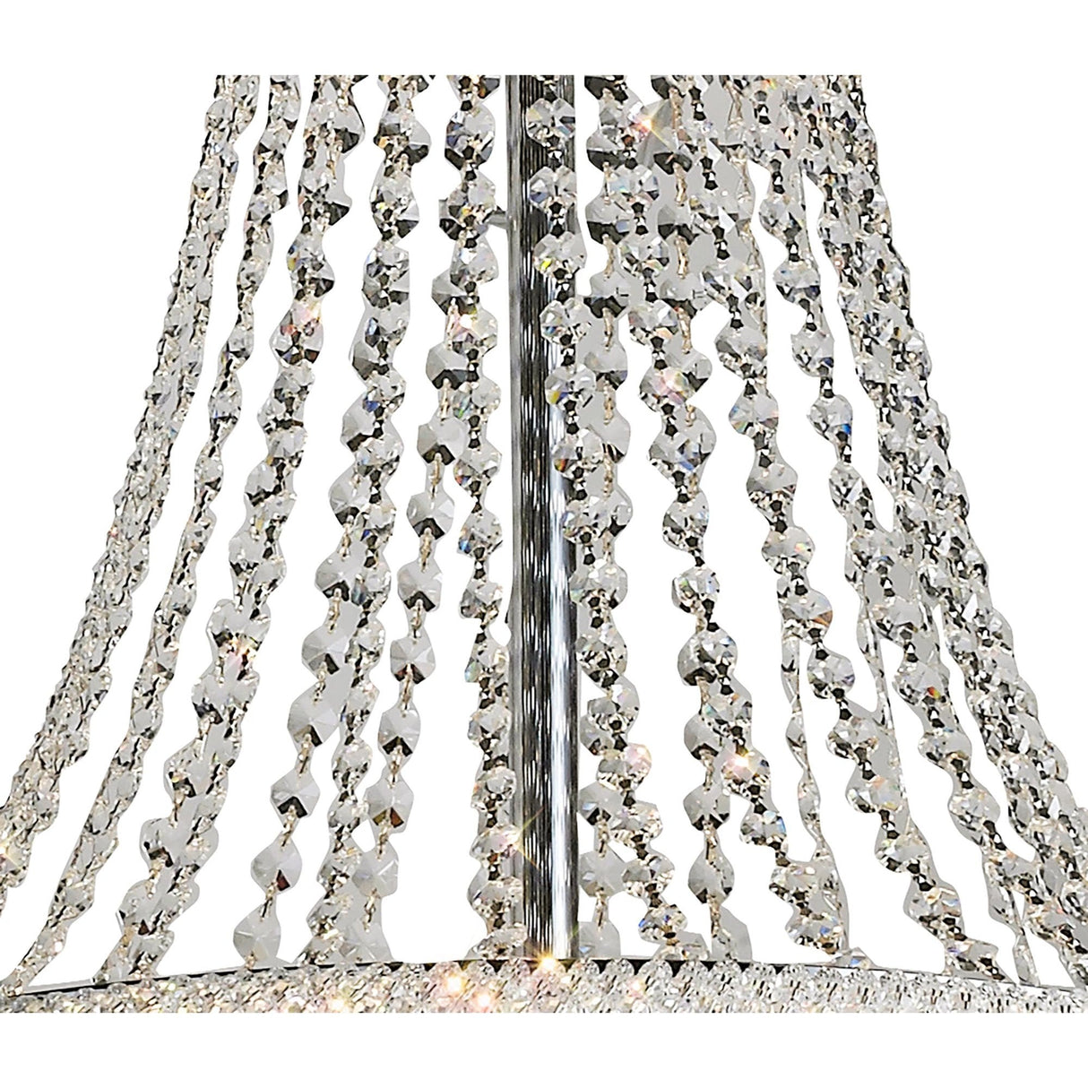 Alexandra Three Tier 29-Light Crystal Pendant in Polished Chrome