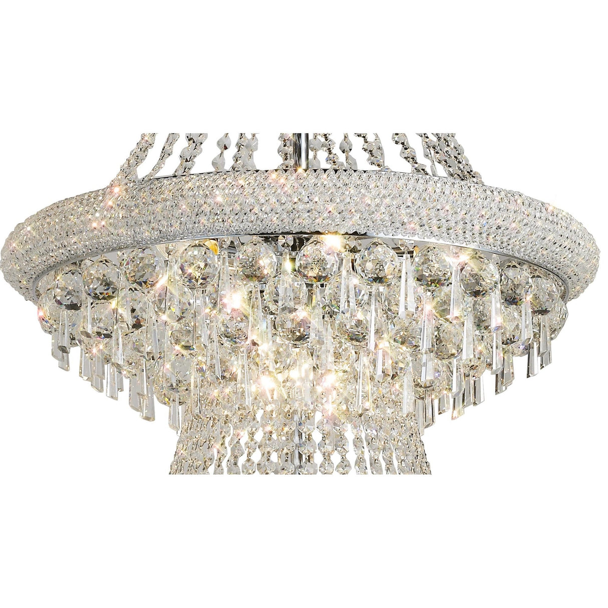 Alexandra Three Tier 29-Light Crystal Pendant in Polished Chrome