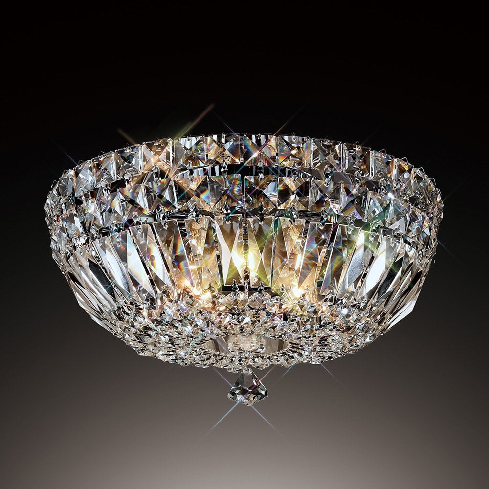 Georgina Crystal Elegance 5-Light Chrome Ceiling Fixture