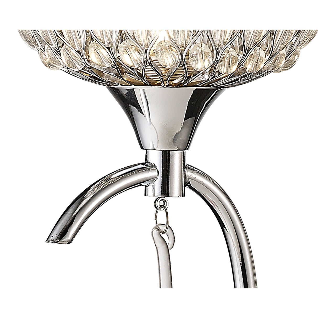 Chelsie Single Light Wall Sconce with Polished Chrome and Clear Glass