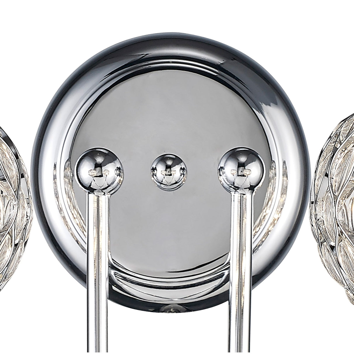 Chelsie Dual Light Wall Sconce with Polished Chrome and Clear Glass Design
