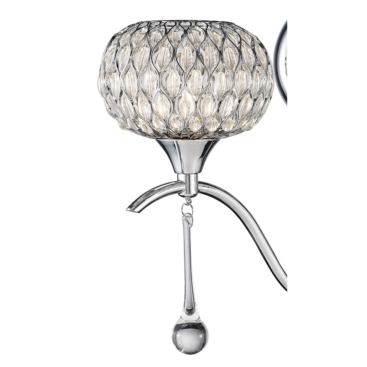 Chelsie Dual Light Wall Sconce with Polished Chrome and Clear Glass Design