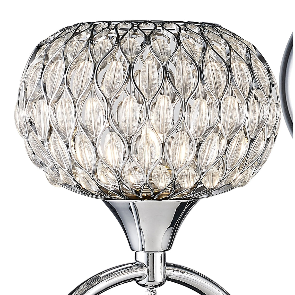 Chelsie Dual Light Wall Sconce with Polished Chrome and Clear Glass Design