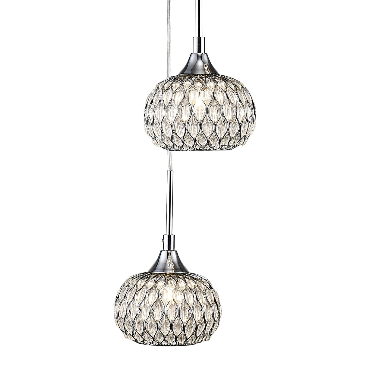 Chelsie 5-Light Round Pendant with Polished Chrome and Clear Glass Design