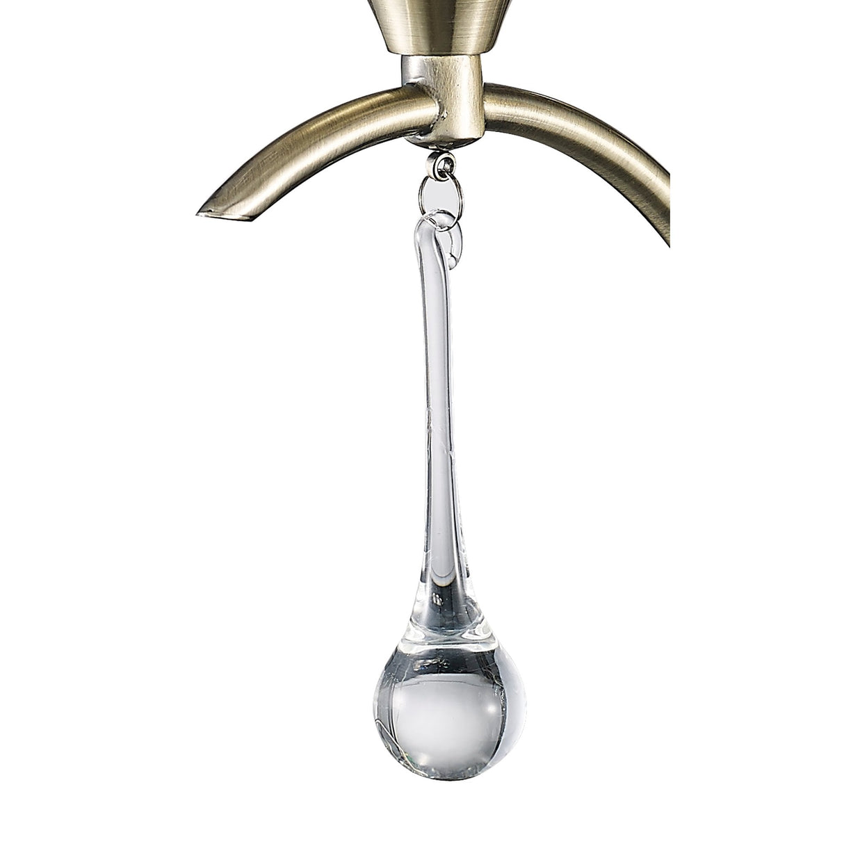 Chelsie Dual Light Wall Sconce in Antique Brass with Clear Glass Shades