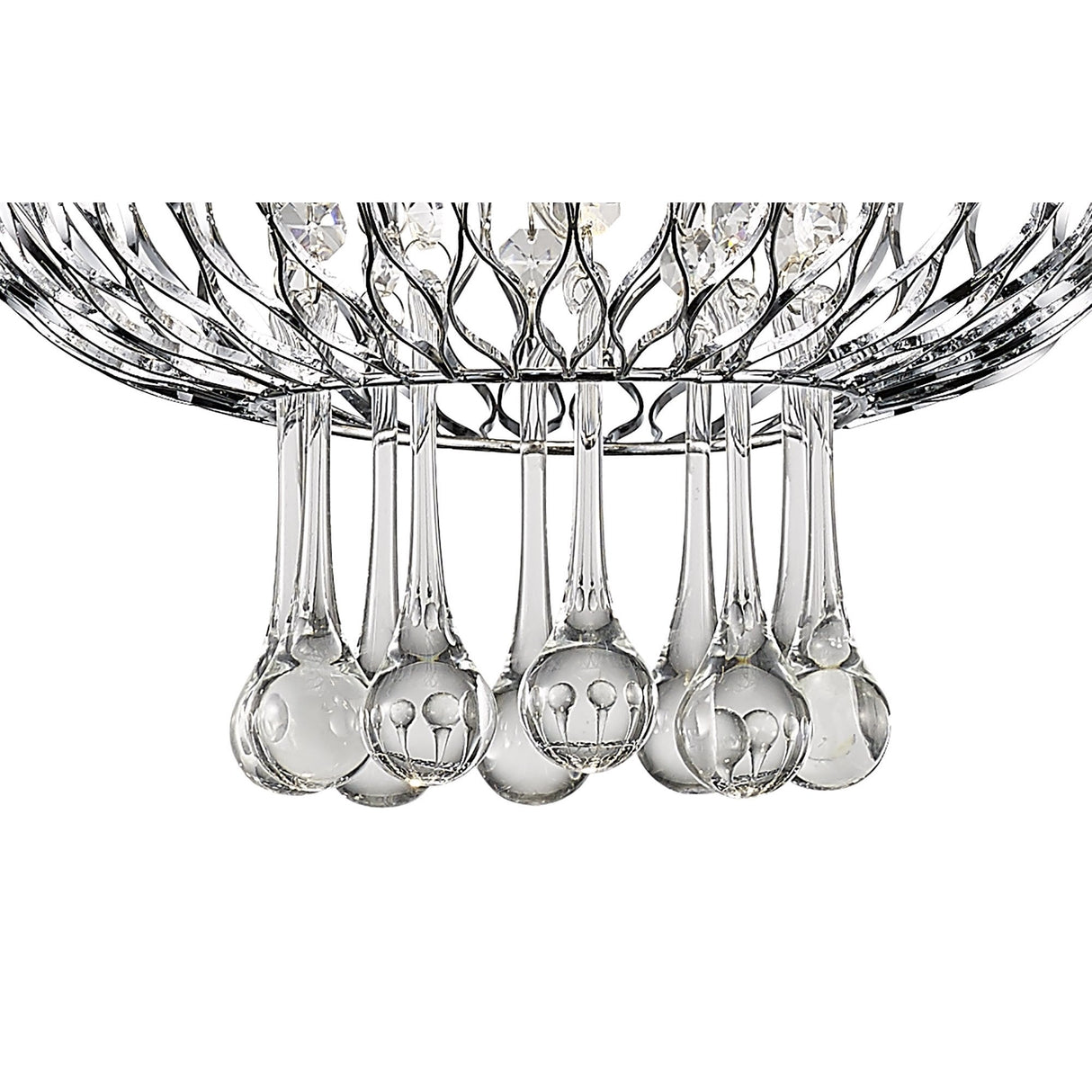 Chelsie Medium Pendant Light: Polished Chrome and Clear Glass Elegance