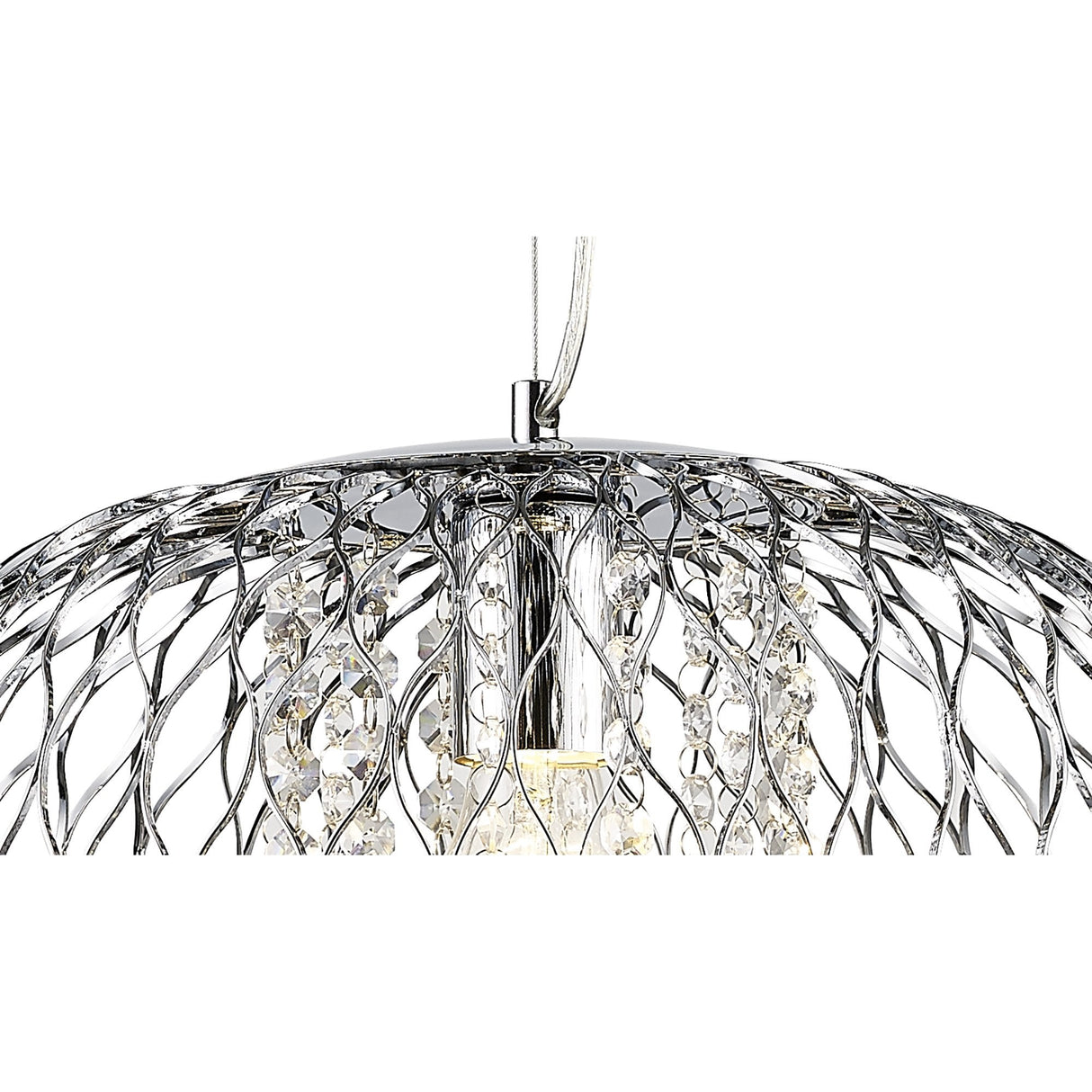 Chelsie Pendant Light - 1 Lamp, Polished Chrome with Clear Glass Shade