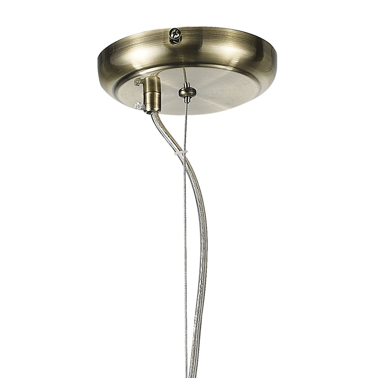 Chelsie Large Pendant Light in Antique Brass with Clear Glass Shade