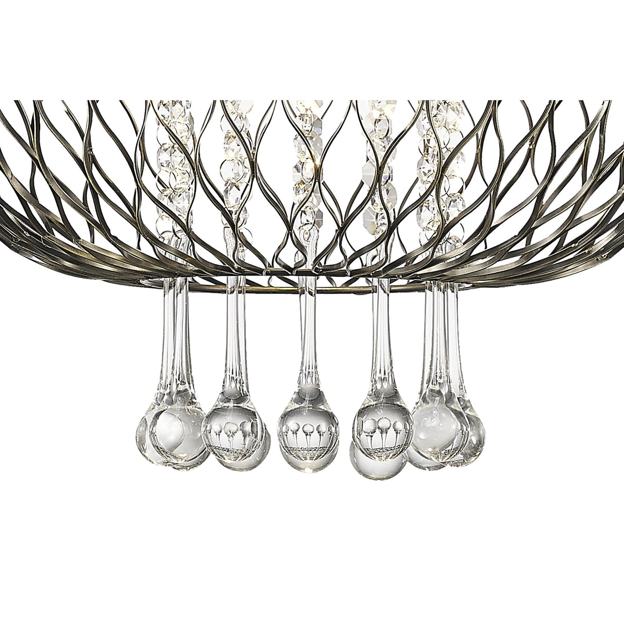 Chelsie Large Pendant Light in Antique Brass with Clear Glass Shade