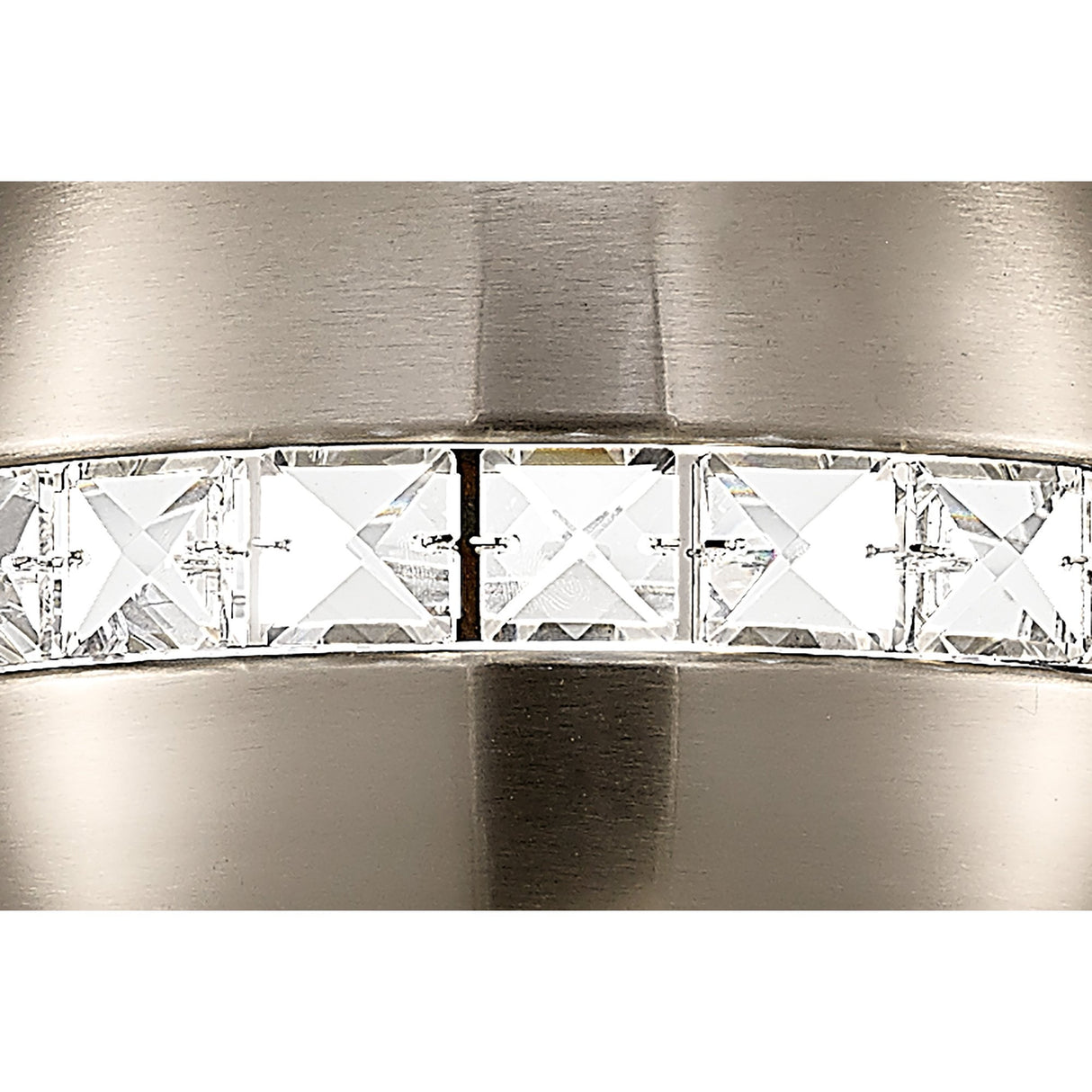 Andrea Pendant Light - 1 Light, E27, Satin Nickel & Crystal Design
