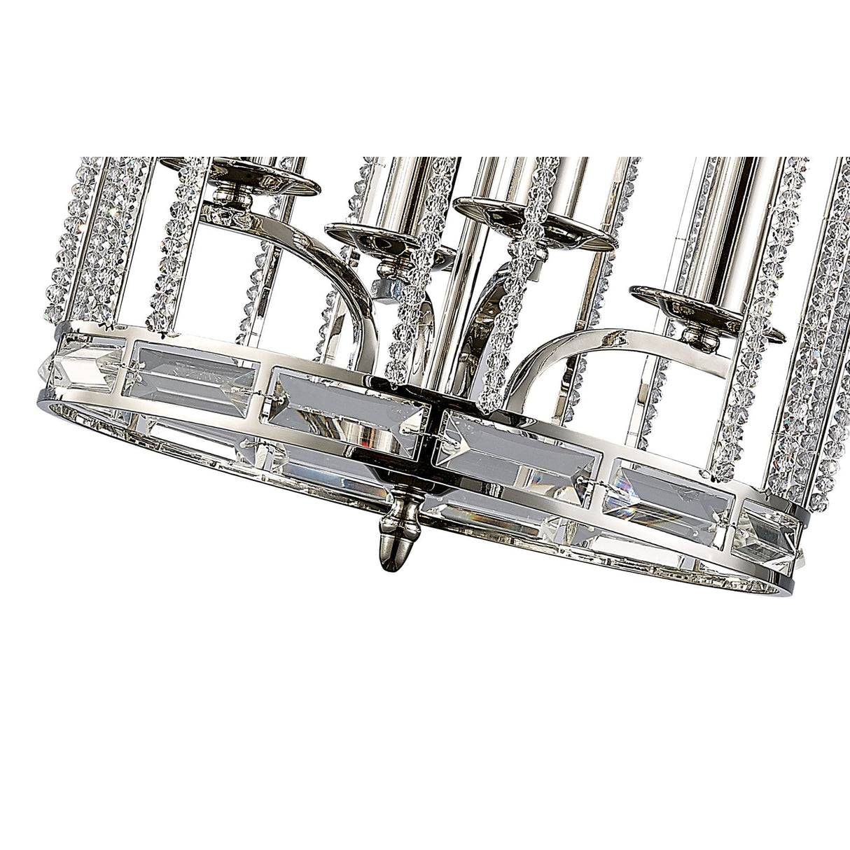 Adina 4-Light Crystal Pendant in Polished Nickel