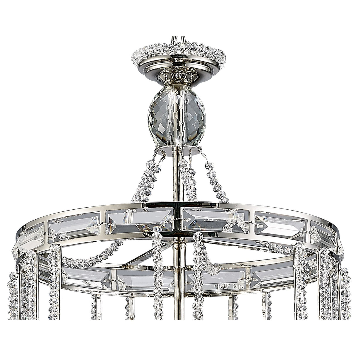 Adina 4-Light Crystal Pendant in Polished Nickel