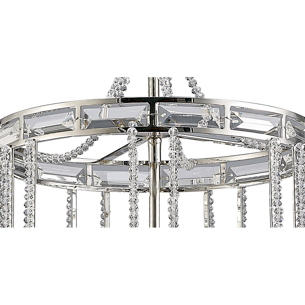 Adina 4-Light Crystal Pendant in Polished Nickel