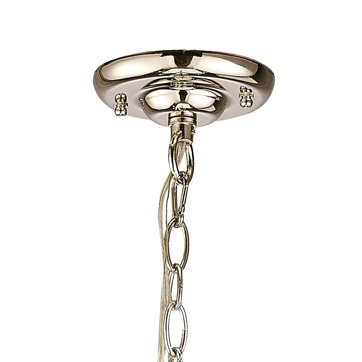 Hilton 5-Light Pentagonal Pendant in Polished Nickel and Taupe Wood