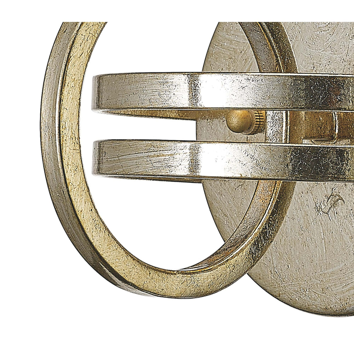 Isabella Antique Silver Wall Lamp with Beige Shade - 1 Light Fixture