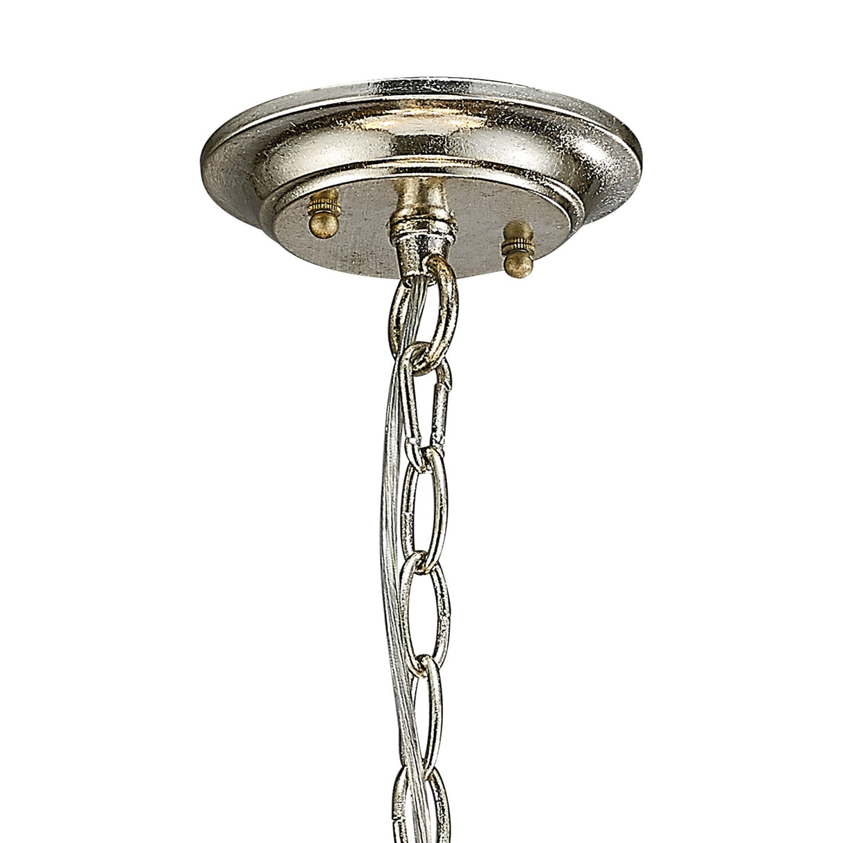 Isabella Pendant Light with Elegant Beige Shade & Antique Silver Finish