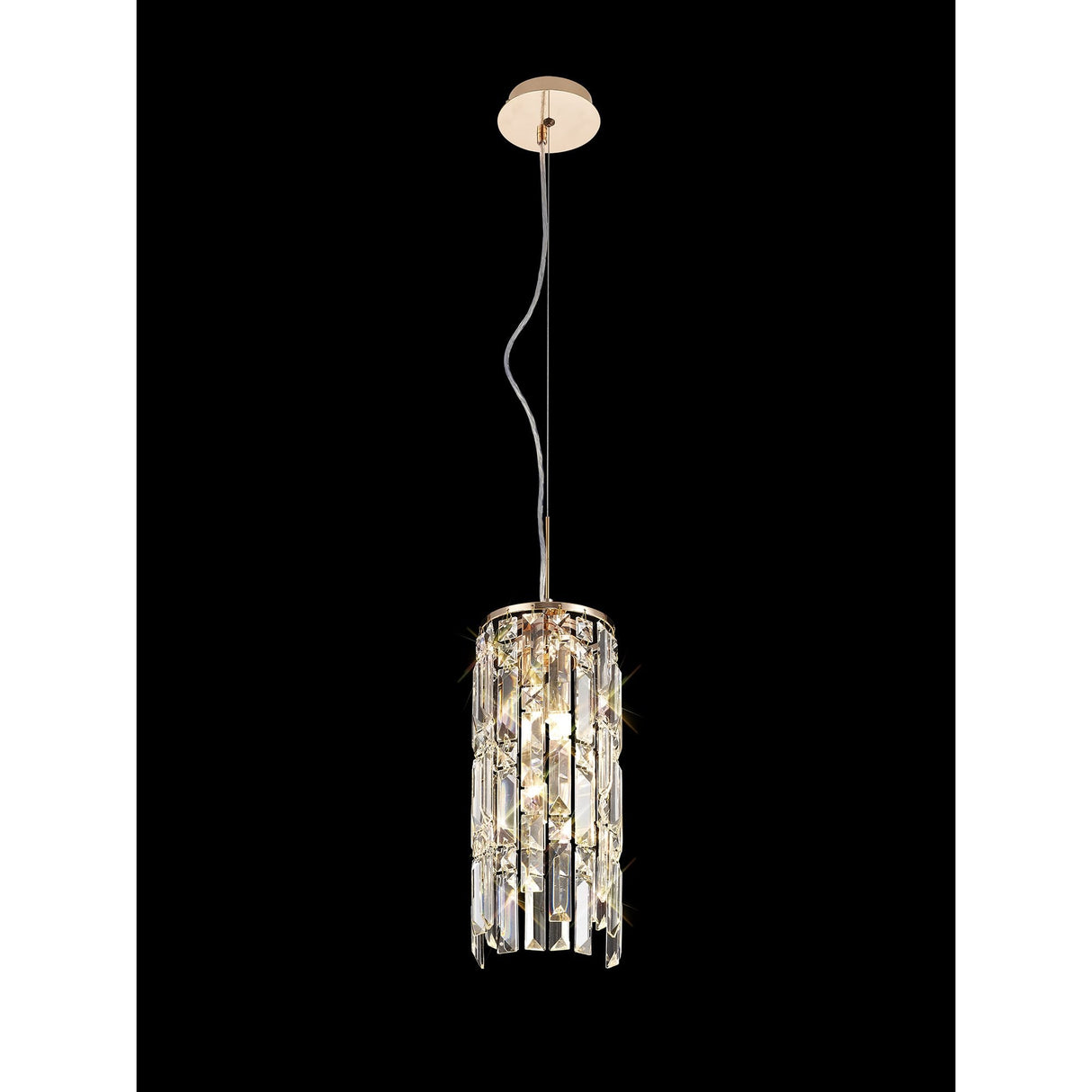Maddison Pendant Light with Dual G9 Rose Gold & Crystal Design