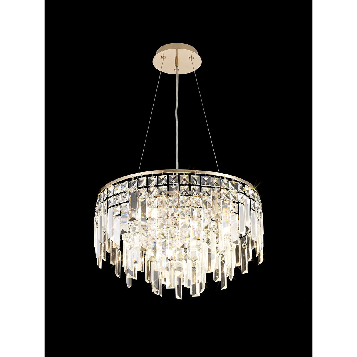 Maddison Round 6-Light Pendant in Rose Gold with Clear Crystal