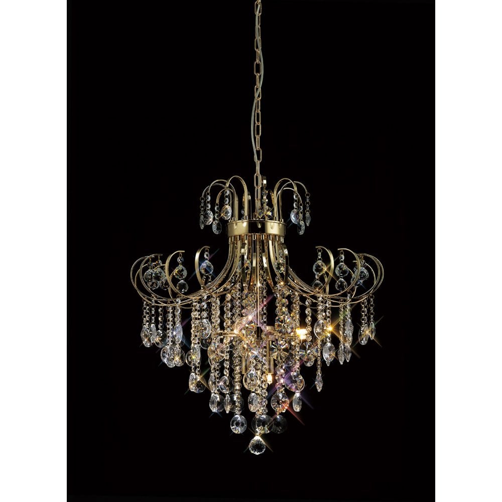 Rosina Pendant 7-Light Luxurious French Gold Crystal Chandelier