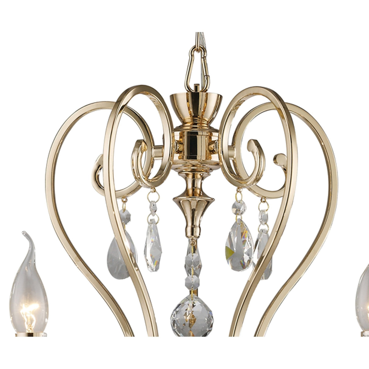 Vela French Gold Crystal 5-Light Pendant Chandelier