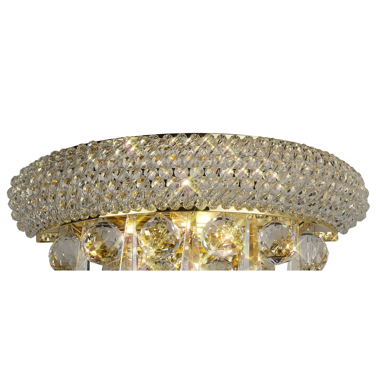 Alexandra Petite Luxe Wall Lamp in French Gold with Crystal Elegance