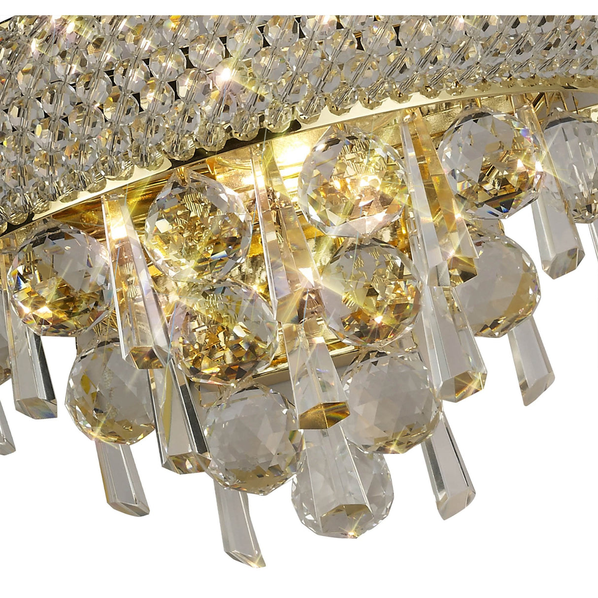 Alexandra Petite Luxe Wall Lamp in French Gold with Crystal Elegance
