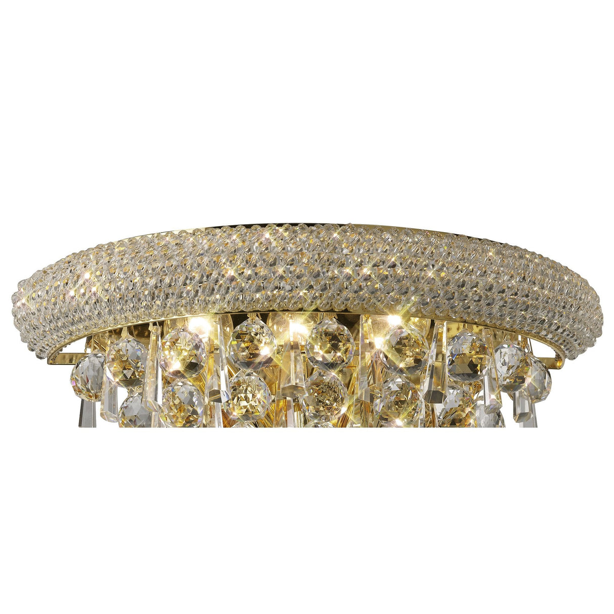 Alexandra Medium 3-Light French Gold Crystal Wall Sconce