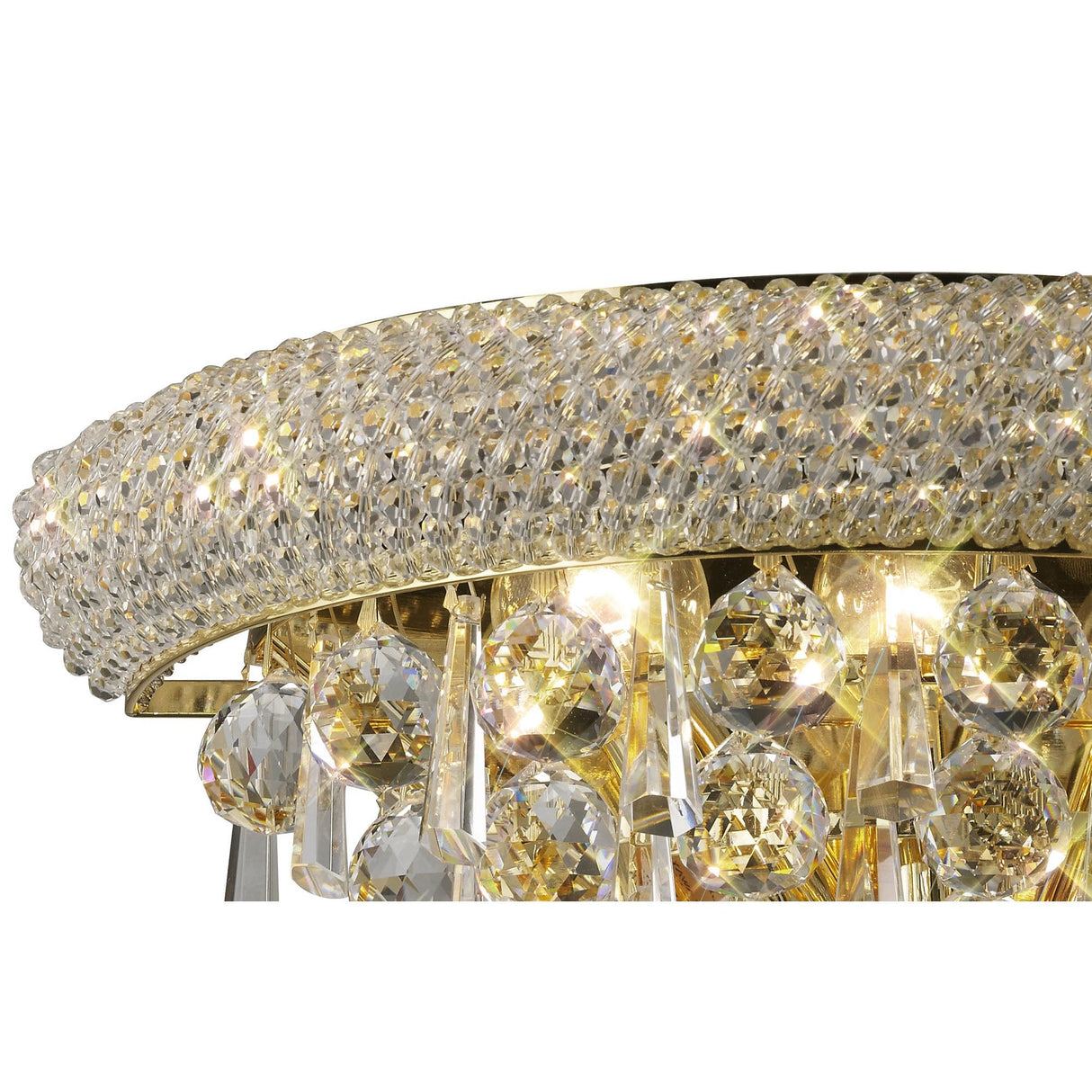 Alexandra Medium 3-Light French Gold Crystal Wall Sconce