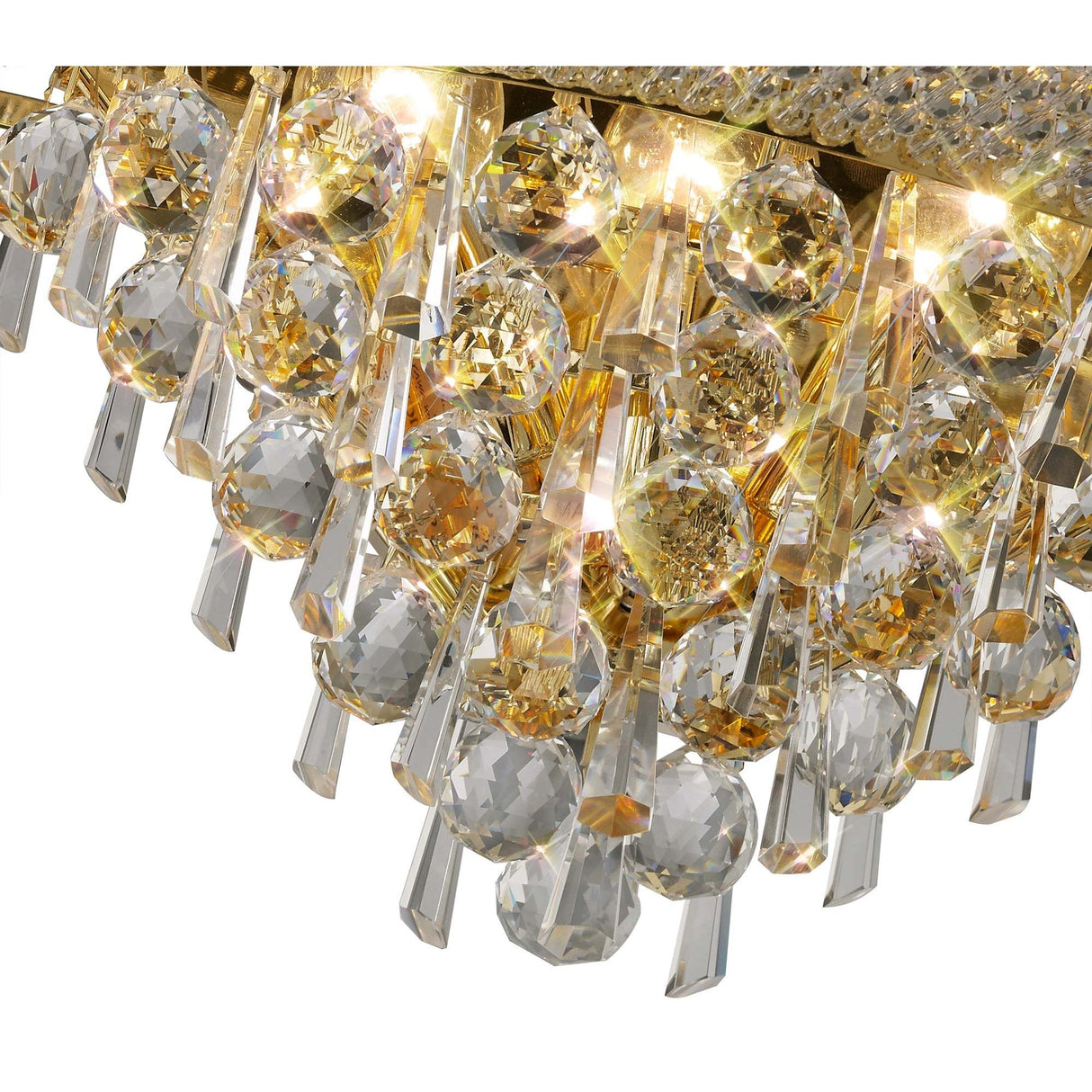 Alexandra Medium 3-Light French Gold Crystal Wall Sconce