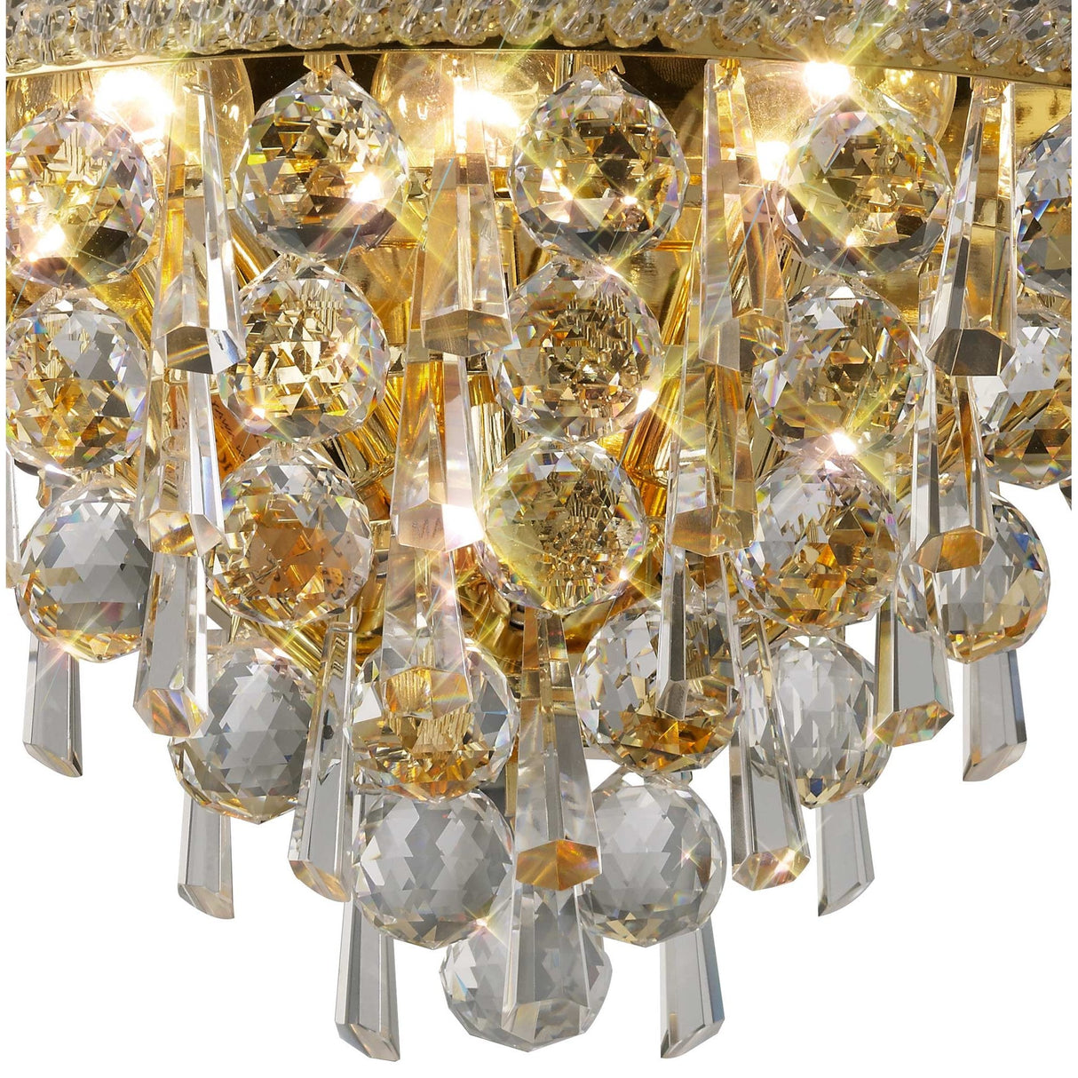 Alexandra Medium 3-Light French Gold Crystal Wall Sconce