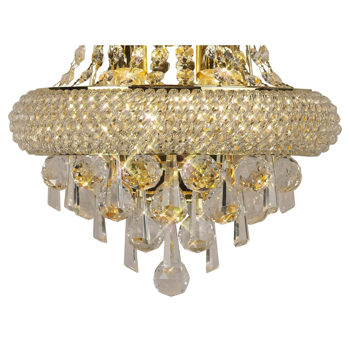 Alexandra Grande Wall Lamp: Majestic French Gold Trim with Crystal Elegance