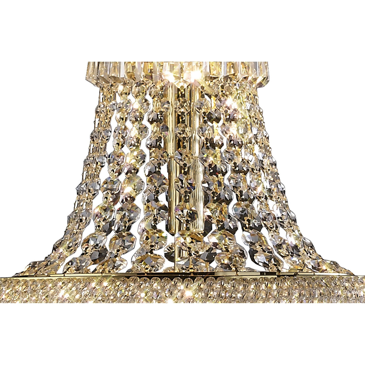 Alexandra 8-Light Crystal Floor Lamp in French Gold Finish