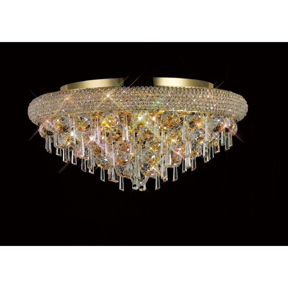 Alexandra 7-Light French Gold Crystal Ceiling Fixture