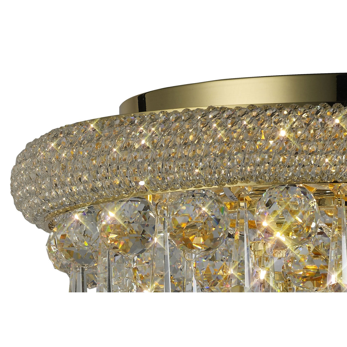 Alexandra 7-Light French Gold Crystal Ceiling Fixture