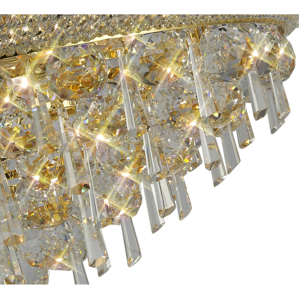 Alexandra 7-Light French Gold Crystal Ceiling Fixture