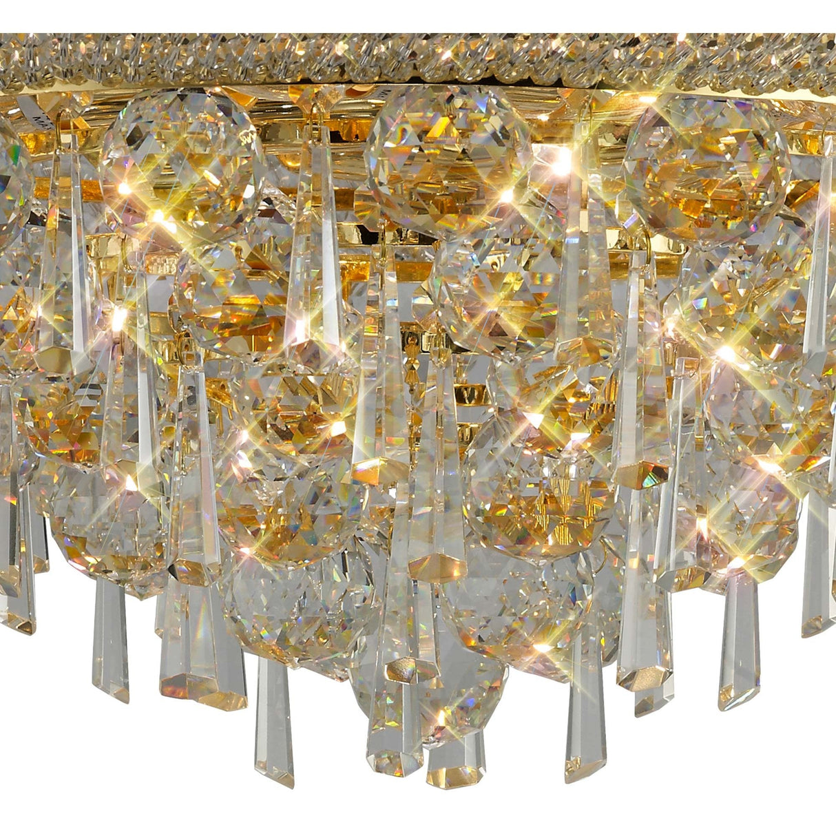 Alexandra 7-Light French Gold Crystal Ceiling Fixture
