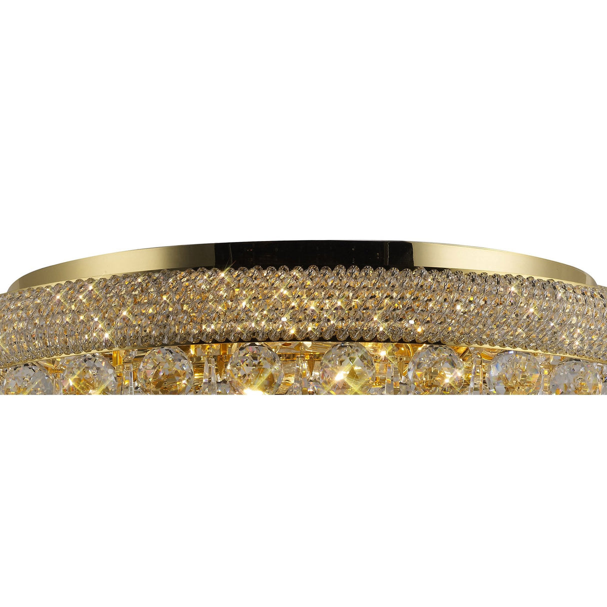 Alexandra 9-Light French Gold Ceiling Fixture with Dazzling Asfour Crystals