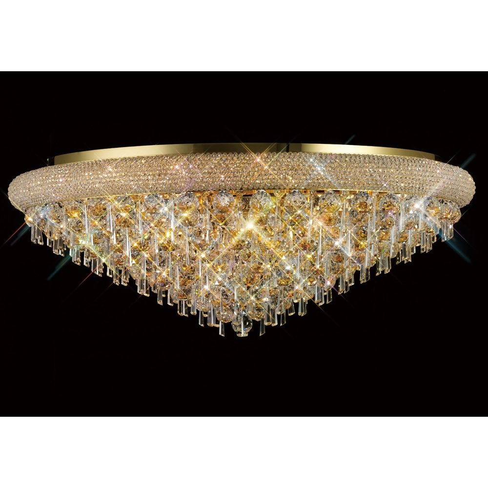 Alexandra 18-Light French Gold Crystal Ceiling Chandelier