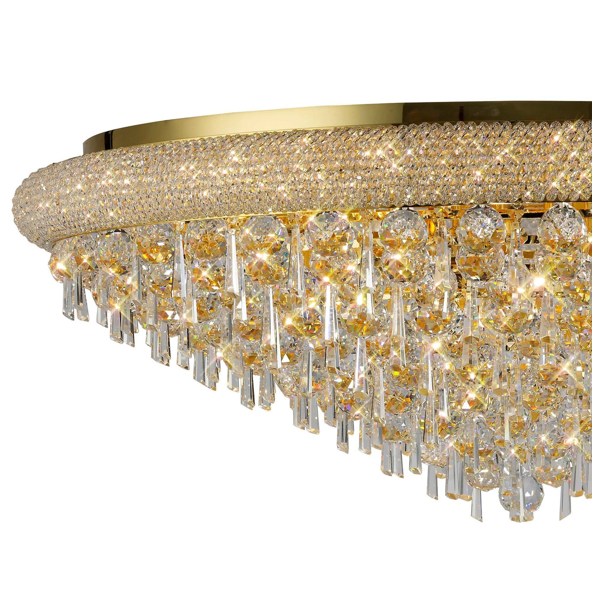 Alexandra 18-Light French Gold Crystal Ceiling Chandelier