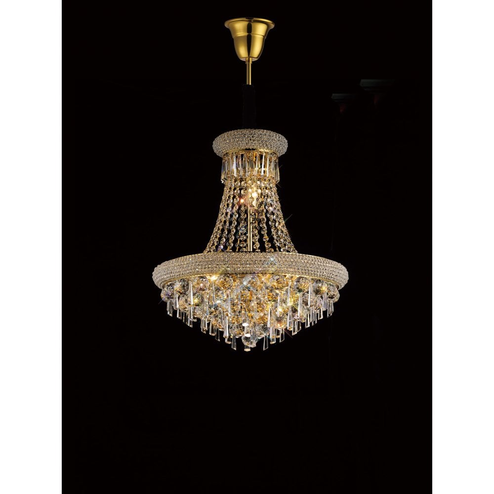 Alexandra 9-Light French Gold Crystal Chandelier