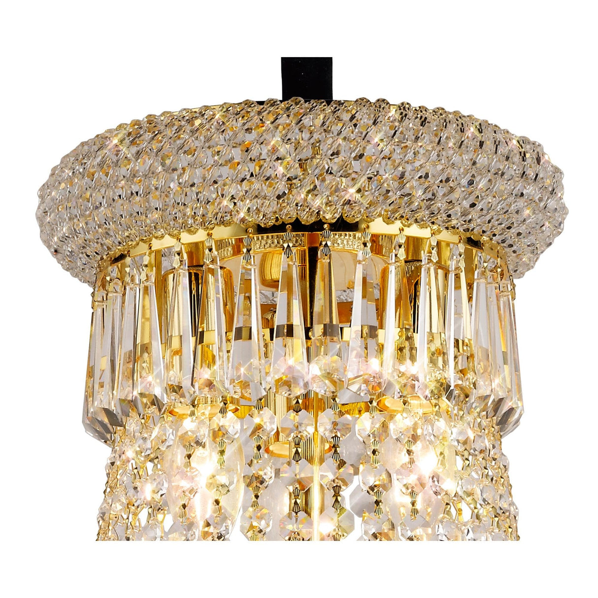 Alexandra Grand Pendant 13-Light French Gold and Crystal Chandelier