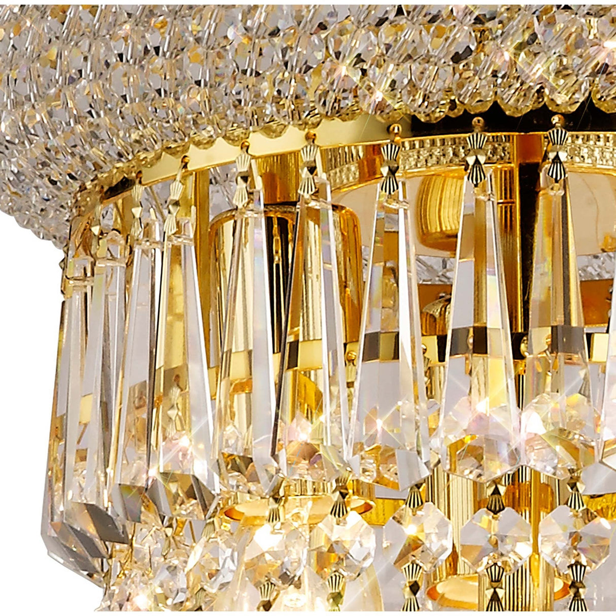 Alexandra Grand Pendant 13-Light French Gold and Crystal Chandelier