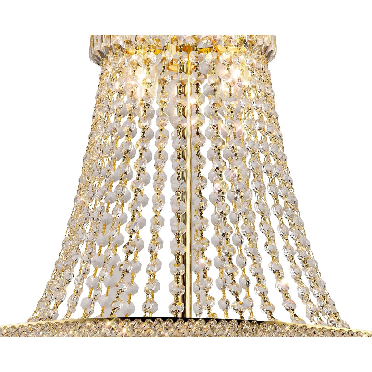 Alexandra Grand Pendant 13-Light French Gold and Crystal Chandelier