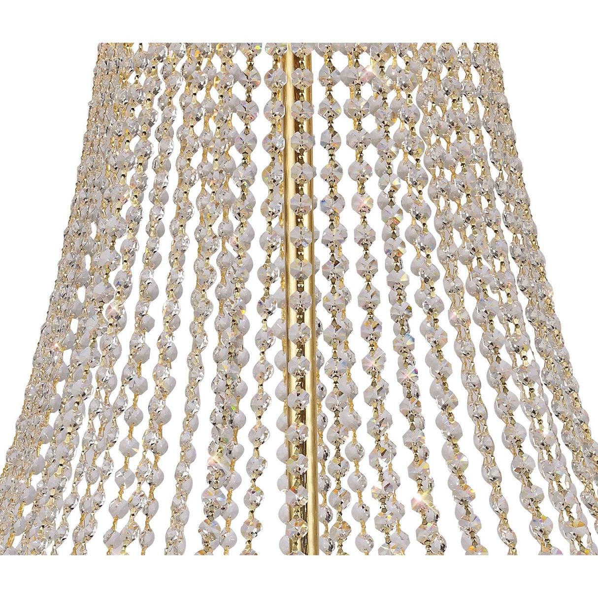 Alexandra Grand 20-Light Pendant in Luxurious French Gold with Crystal Elegance
