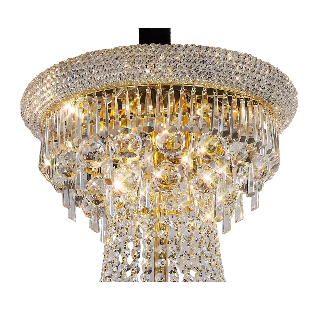 Alexandra 3-Tier French Gold Crystal Chandelier, 29 Lights