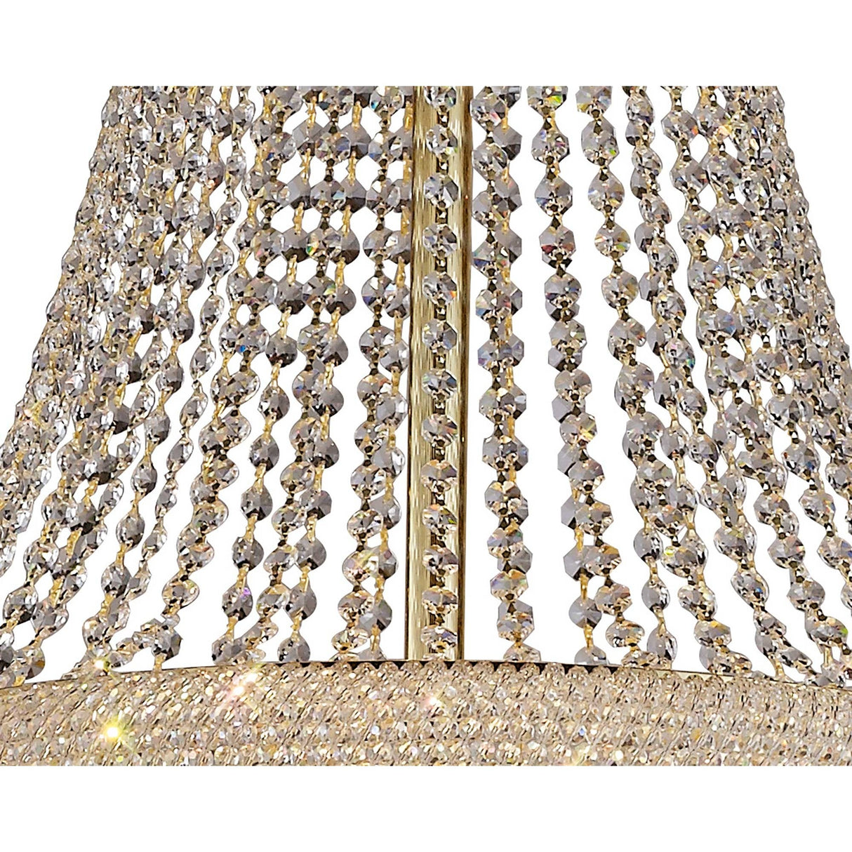 Opulent 3-Tier 37 Light French Gold Crystal Chandelier