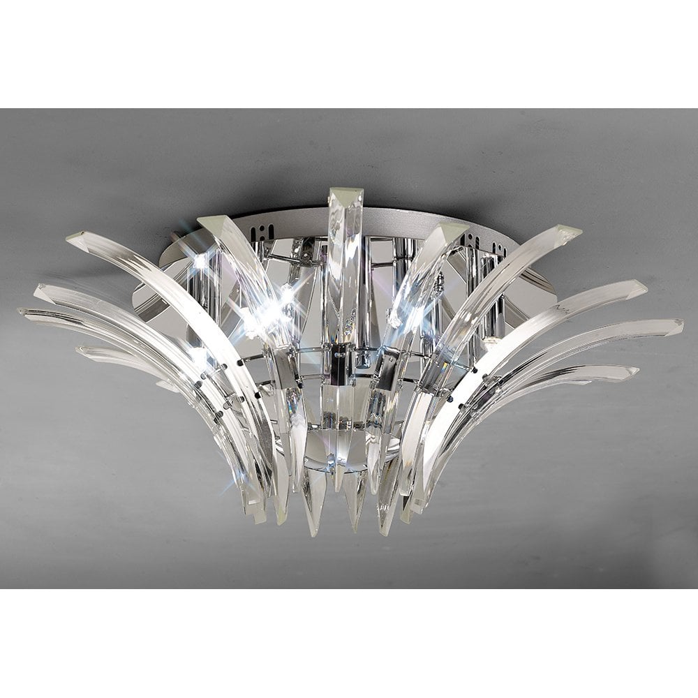Chrome Elegance 6-Light Crystal Chandelier