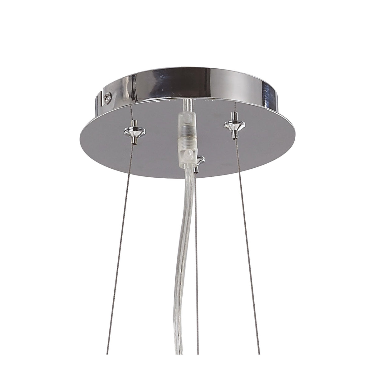 Sinclair 9-Light Polished Chrome Pendant with Curved Crystal Prisms
